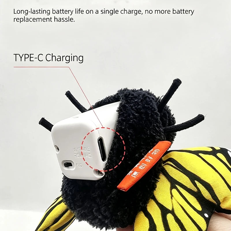 Interactive Butterfly Cat Toy – Rechargeable Fluttering Wings, 3-Pack