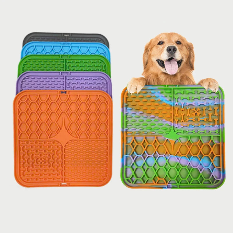 Pet Lick Silicone Mat For Dogs Pet Slow Food — detail view for dogs