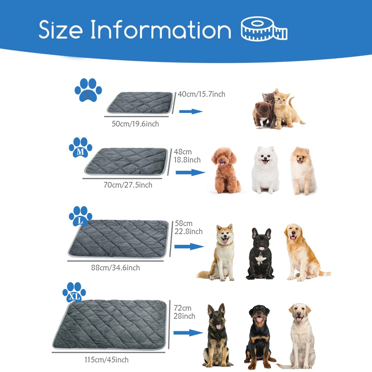 Self Heating Pet Pad Extra Warm Thermal Dog — detail view for dogs