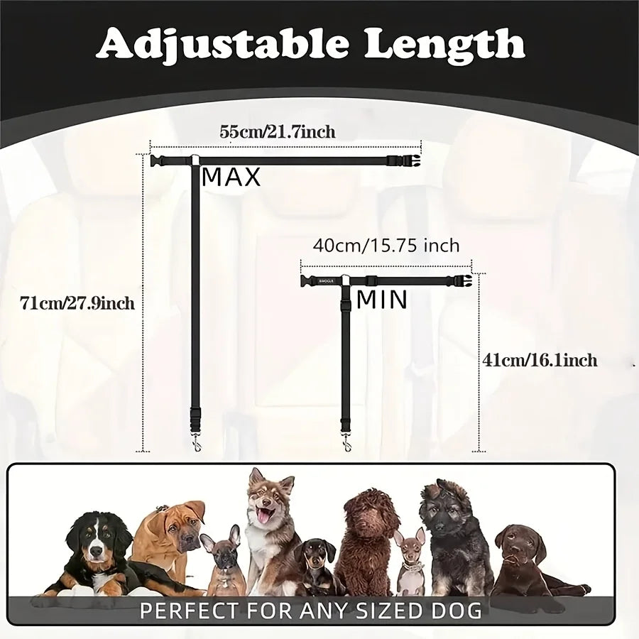 Dog Seat Belt for Vehicle Secure, Pet Car Tether Safety Leash for Dogs In Vehicles, Dog Seatbelt Tether,  Christmas Gift — imagem 2