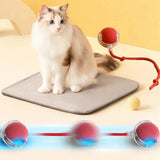 Rechargeable Automatic Rolling Ball Cat Toy – Fake Tail, Imitate Mouse, Electric Interactive for Cats & Dogs — imagem 2