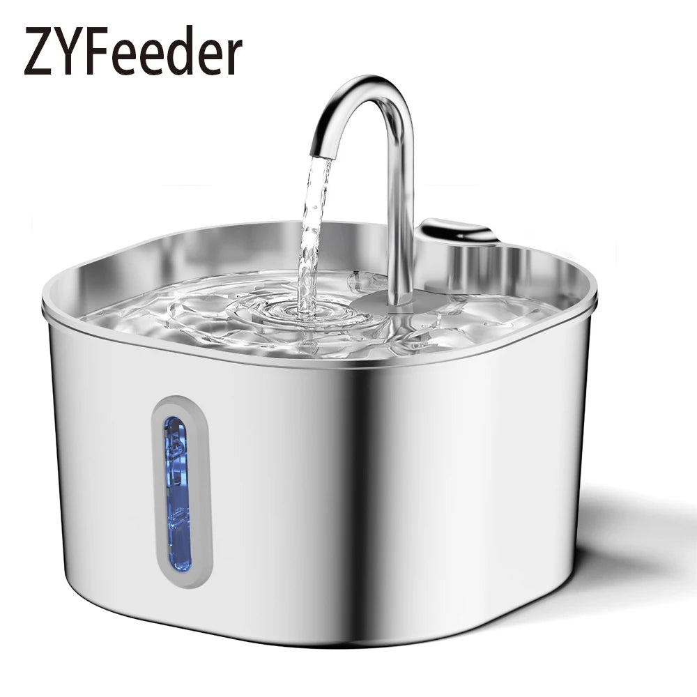 2.2L Stainless Steel Pet Fountain — product image 9 of 10