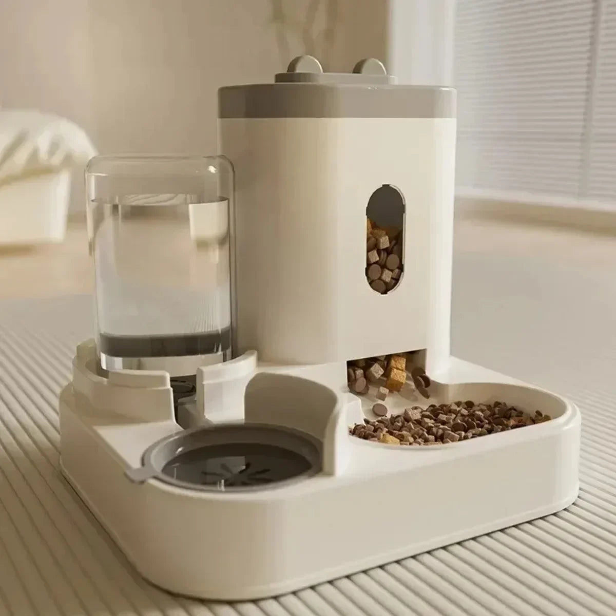 Automatic Feeder Dog Cat Food Bowl With Water Fountain Large Capacity Pet Food Storage Dispenser Container Puppy Pet Accessories — imagem 1