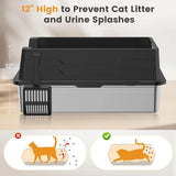 cat litter box for cats — close-up of materials