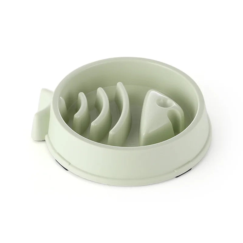 Pet Cat Dog Slow Food Bowl Fat Help Healthy — in-use context for dogs and cats