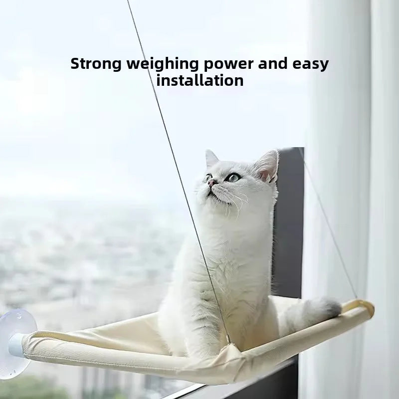 Winter Cat Window Hanging Hammock Bed Suction — detail view for cats
