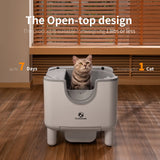 f6 Self-Cleaning Litter Box - Open-Top Automatic — detail view for cats