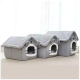 Indoor Warm Soft Pet House Bed Tent & Kennel — in-use context for dogs and cats