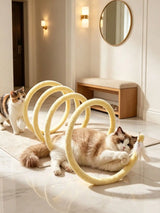 Flexible Spiral Cat Tunnel Toy with Bell – Foldable Interactive Cat Toy for Indoor Exercise & Self-Play