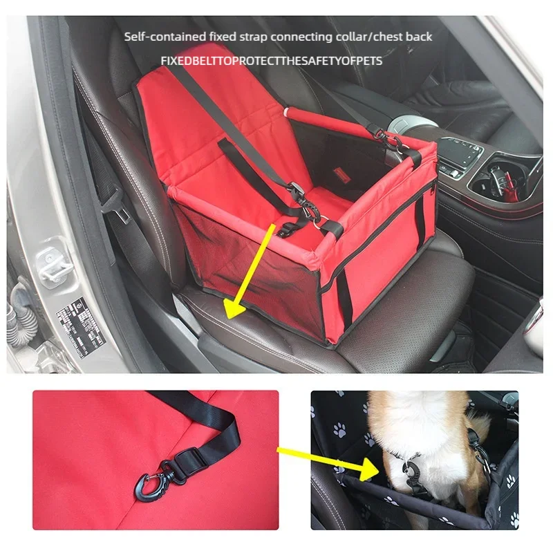 Dog Car Seat Cover Foldable Hammock Pet Harness — in-use context for dogs and cats