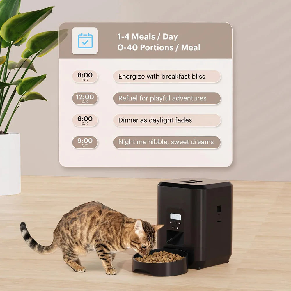 Smart Pet Feeder Automatic Cat Feeder Dog Slow Food Machine With Timed Quantitative Automatic Cat Food Dispenser Cat Dog Bowl — imagem 4