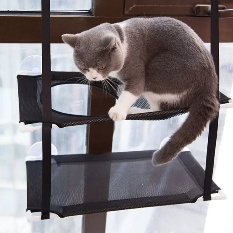 Cat Hammock Window Bed Kitten Sunny Seat Hanging — detail view for cats