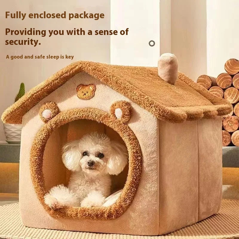 pet bed for dogs and cats — close-up of materials