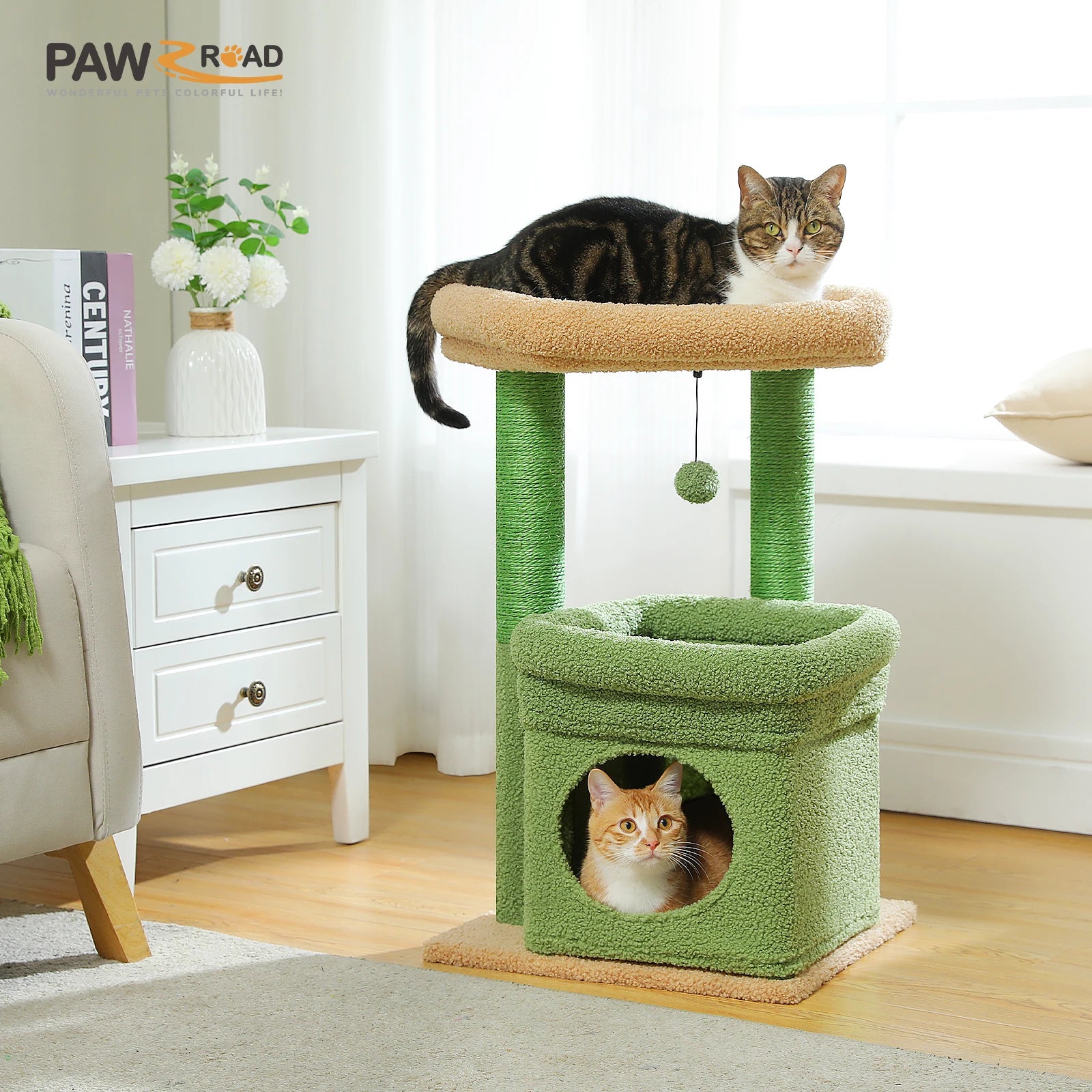 cat tree: side angle (CellosPets)