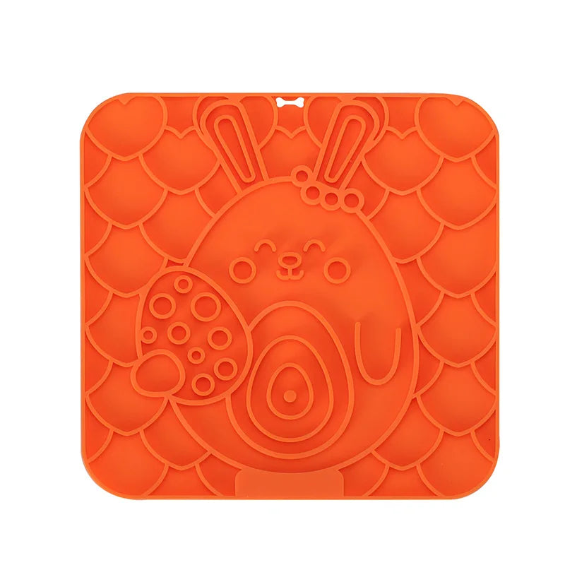 Pet Lick Silicone Mat For Dogs Pet Slow Food — in-use context for dogs