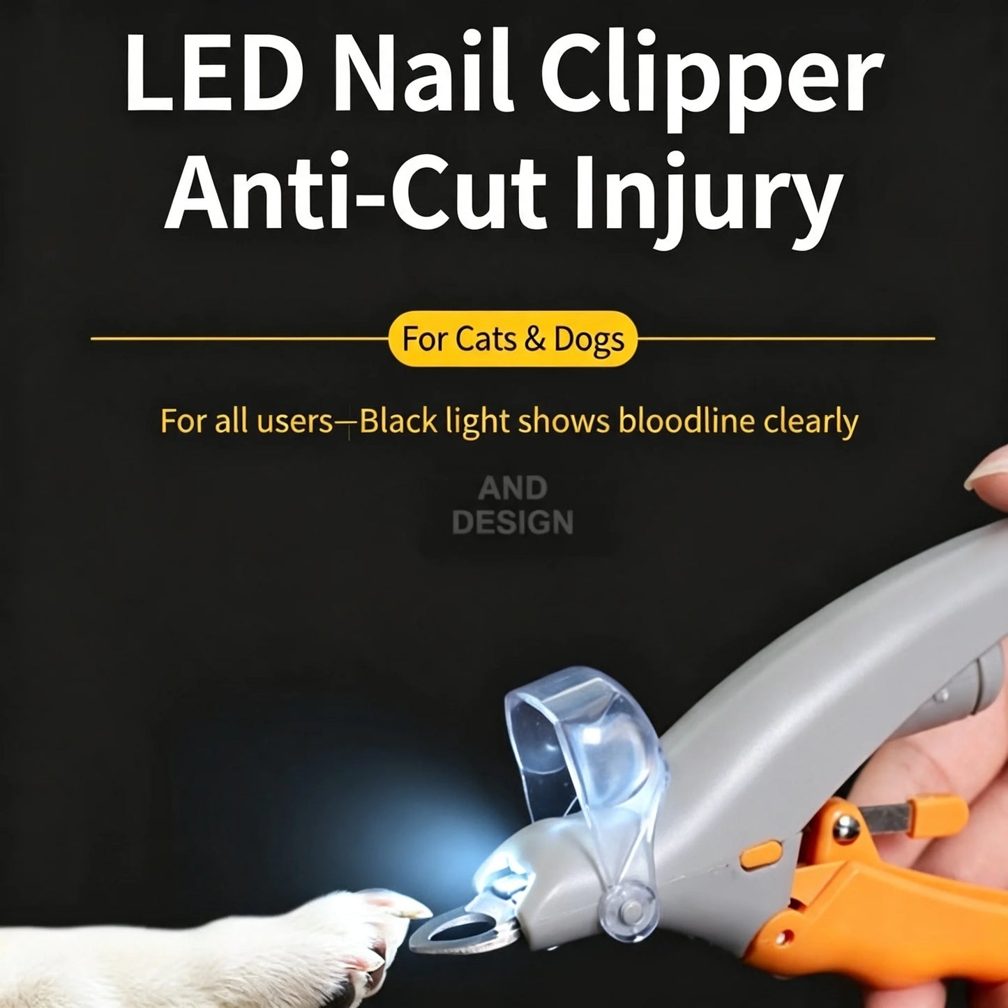 Professional Pet Nail Clipper Scissors With LED Light Cat Dog Nail Clipper Tool Scissors Nail Toeclaw Cutter Scissors Pet Supply — imagem 7