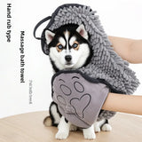 1Pcs Super Absorbent Pet Bath Towel Quick-drying Cat Towels Convenient Soft Bath Robe Dry Pet Cleaning Washcloth Dog Accessories — imagem 4