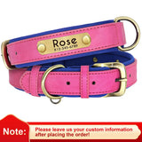 Customized pu Leather Nameplate Dog Collar Soft — detail view for dogs