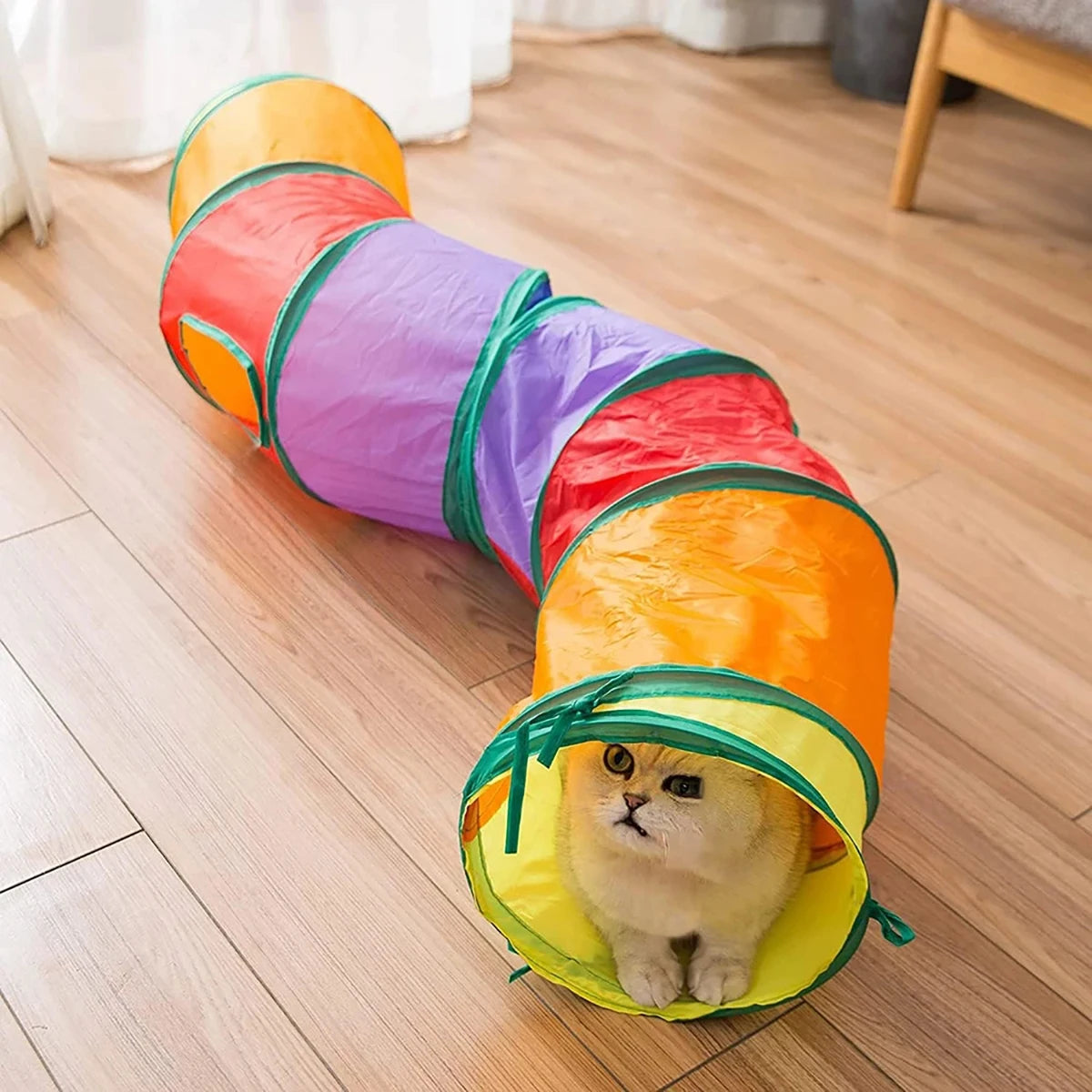 Cat Tunnel Tube Foldable Cat Toys Kitty Training Interactive Fun Toy Tunnel Bored for Puppy Kitten Pet Supplies Cat Accessories — imagem 4