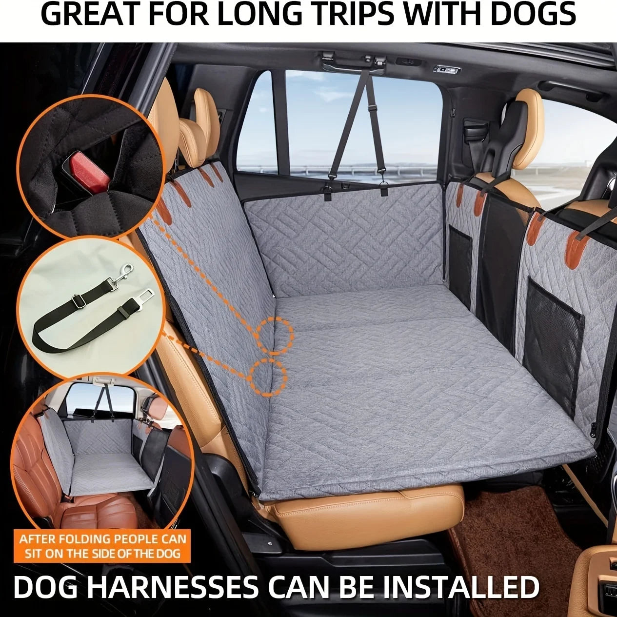 Dog Seat Cover Car Seat Cover For Pets — in-use context for dogs