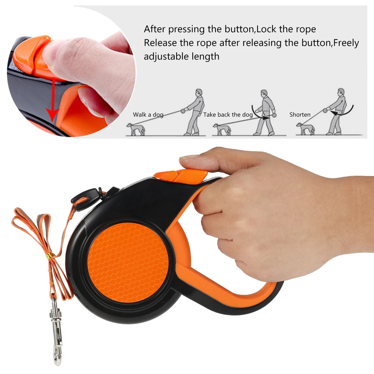 8m Retractable Dog Lead Heavy Duty Pet Walking — in-use context for dogs