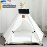 Pet Teepee Tent For Cats And Dogs Portable — detail view for dogs and cats