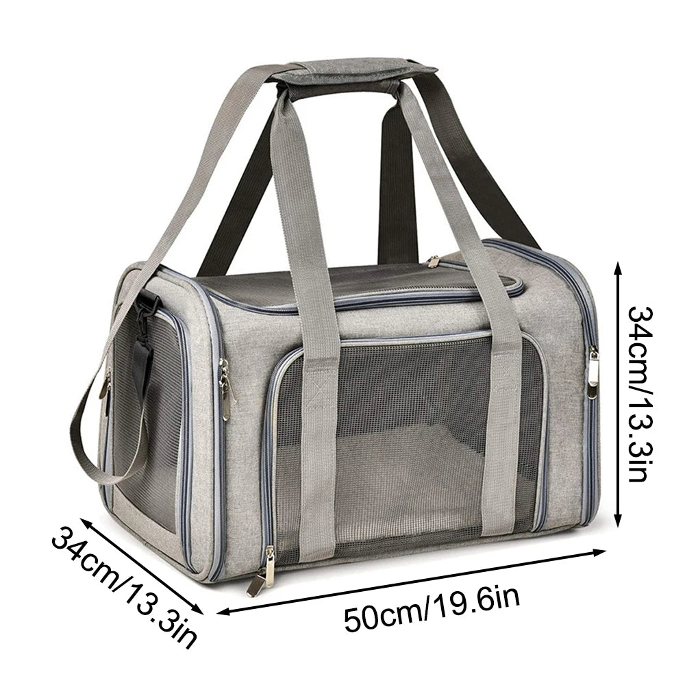 1PC Cat, Dog Carrier for Small Medium Cats Puppies up to 15 Lbs, Collapsible Travel Puppy Carrier — imagem 6
