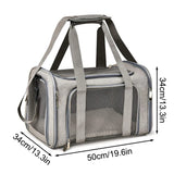 1PC Cat, Dog Carrier for Small Medium Cats Puppies up to 15 Lbs, Collapsible Travel Puppy Carrier — imagem 6