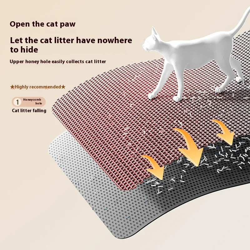 cat litter mat: side angle (CellosPets)