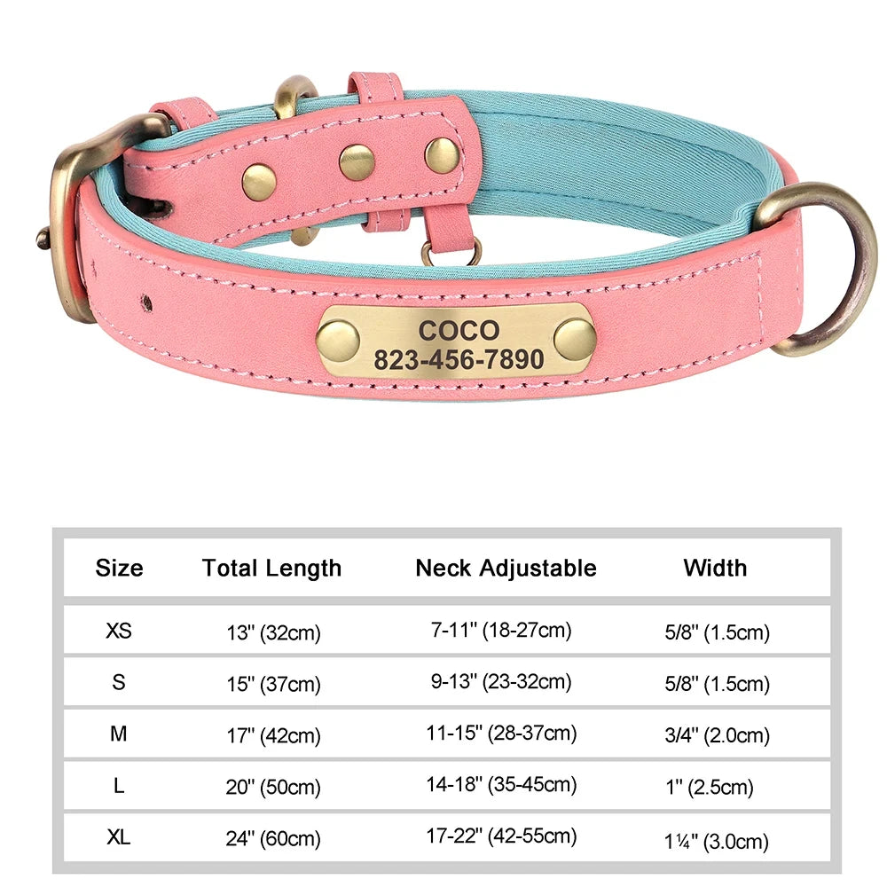 Personalized Customized Leather id Nameplate Dog — secondary detail for dogs