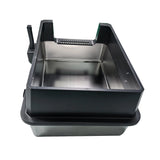 XXXL Stainless Steel Litter Box Extra Large 28" — detail view for cats