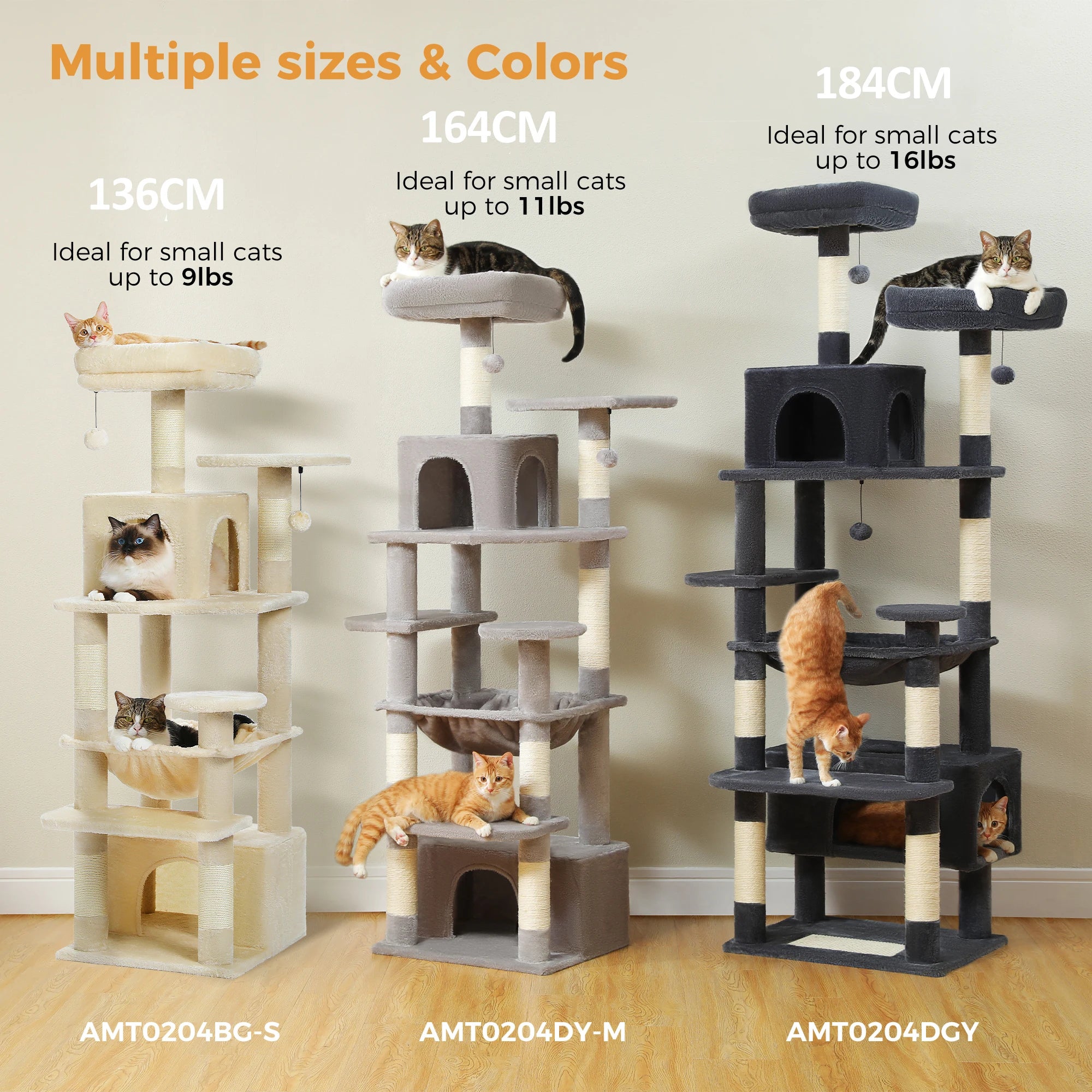 Large Cat Tree And Tower For Indoor Cats With — in-use context for cats