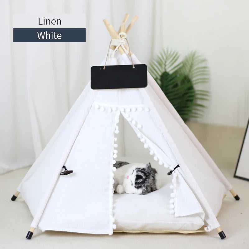 Pet Teepee Tent For Cats And Dogs Portable — alternate color or size view for dogs and cats