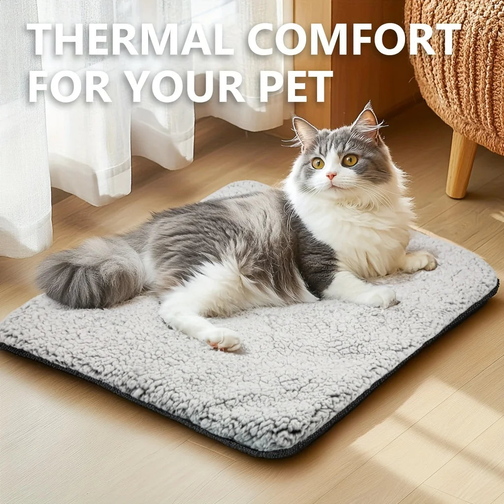 Self-Heating Pet Pads Blanket Puppy Pad Warm — detail view for dogs
