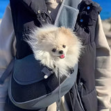Hands-Free Pet Sling Carrier for Small Dogs & Cats – Breathable Mesh Crossbody Travel Bag