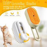 Pet Steam Brush Cat Dog Cleaning Steamy Spray — detail view for dogs and cats