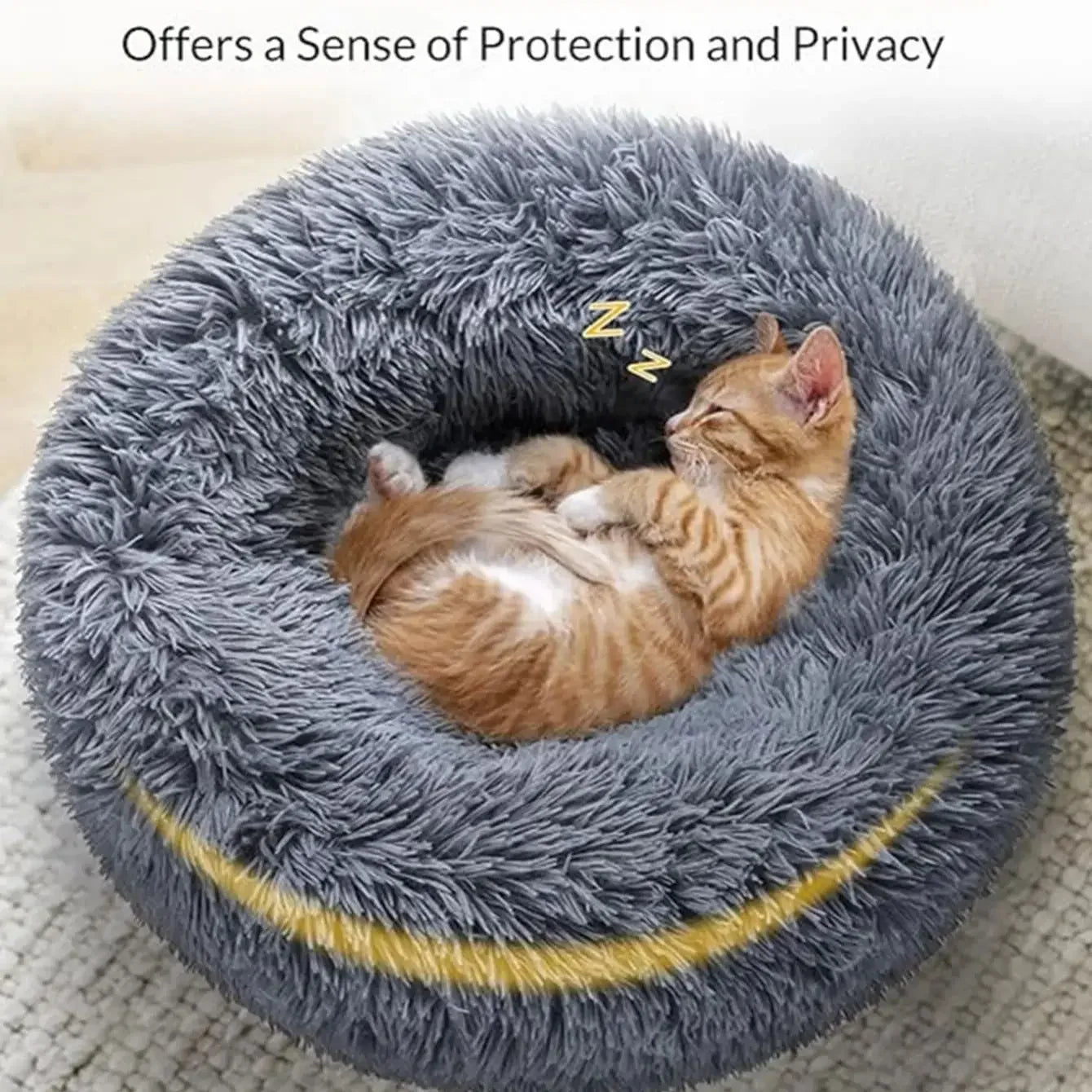 40-90cm 6 Sizes Round Pet Bed For Large Dog Bed — detail view for dogs and cats